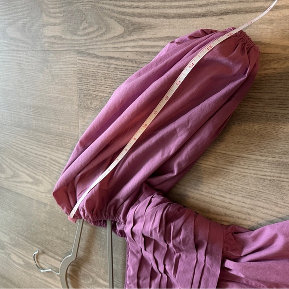 Abercrombie & Fitch Emerson Poplin Puff Sleeve Purple Mini Dress Medium - Picture 14 of 14